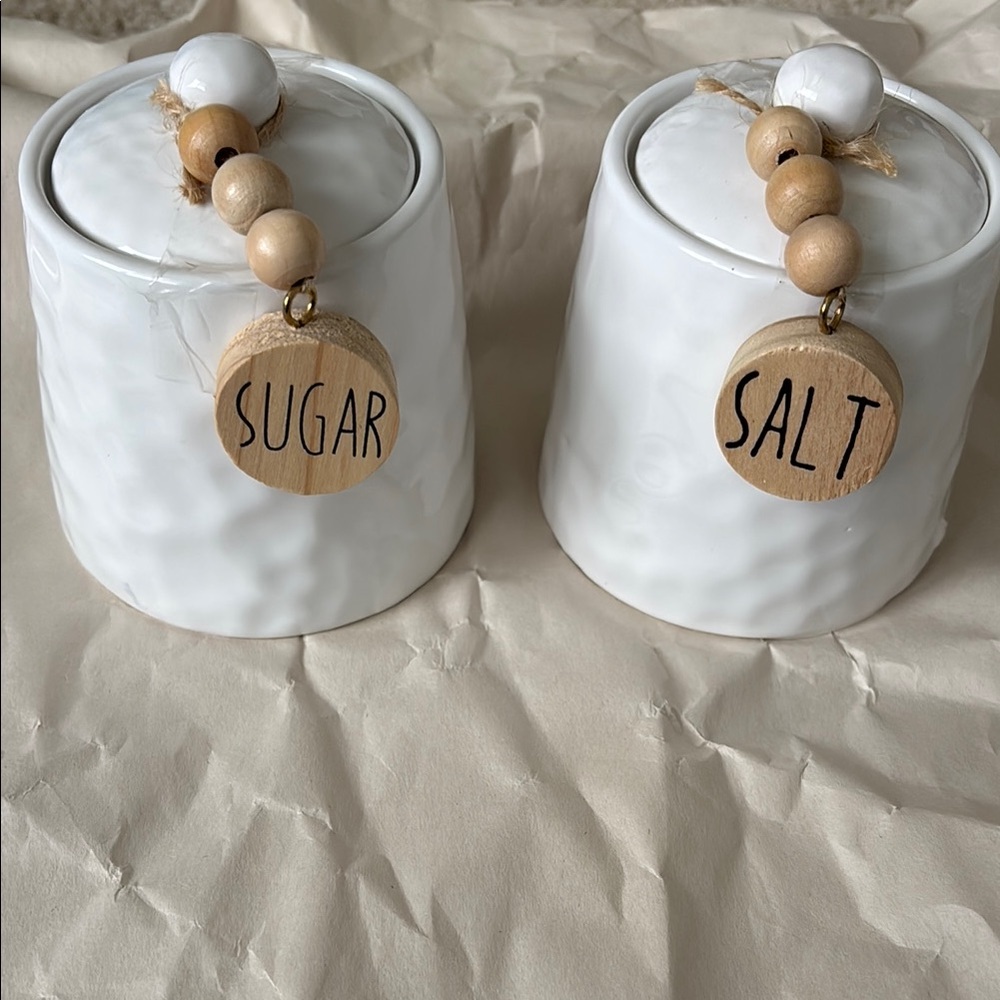 The Spring Shop White Ceramic Storage Jars